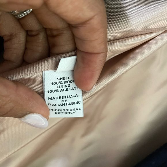 NWT FLEURETTE LORO PIANA Eden navy wool double breasted peacoat - Picture 7 of 13